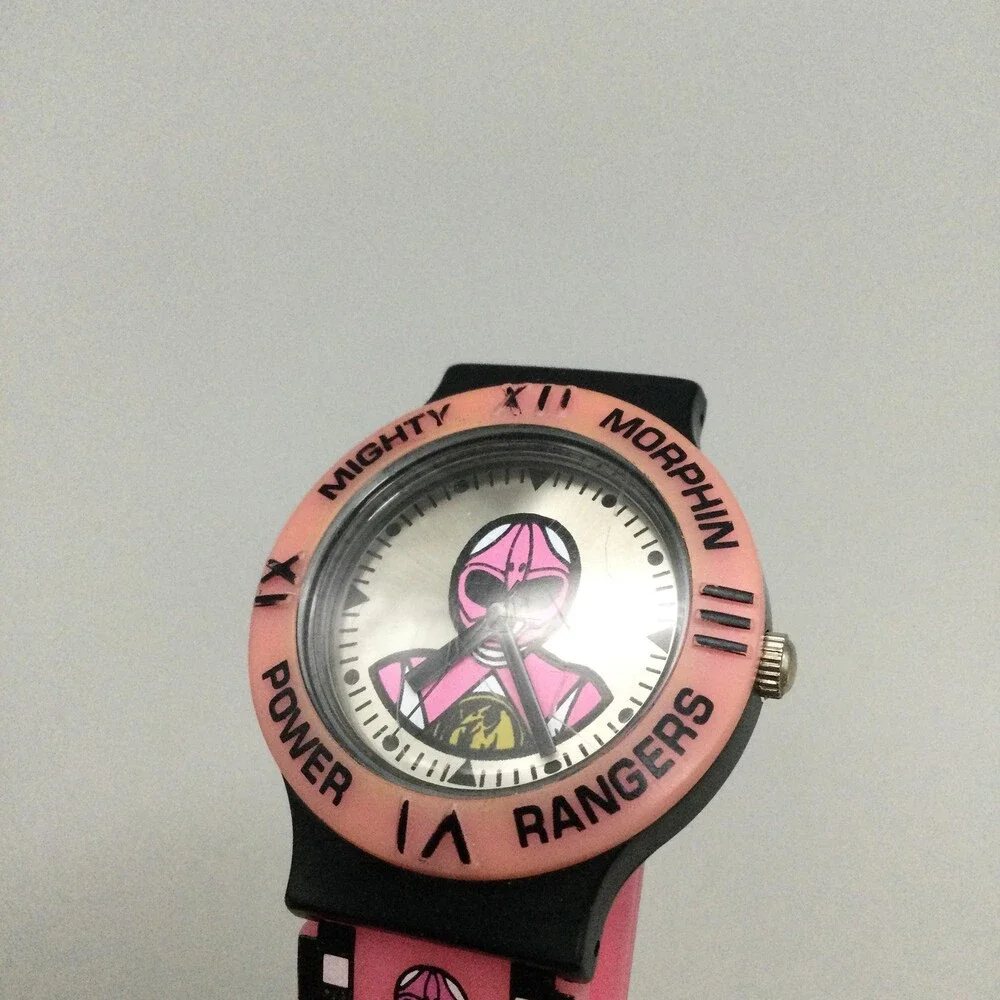 Vintage Mighty Morphin Power Rangers Girls Watch 33mm Pink Ranger 94 New Battery